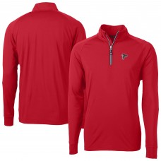 Кофта на короткой молнии Atlanta Falcons Cutter & Buck Red Adapt Eco DryTec Raglan