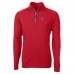Кофта на короткой молнии Atlanta Falcons Cutter & Buck Red Adapt Eco DryTec Raglan