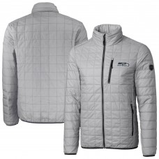 Seattle Seahawks Cutter & Buck Gray Rainier PrimaLoft Eco Insulated Full-Zip Puffer Jacket