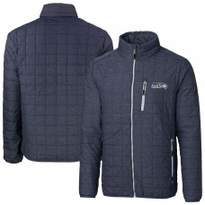 Seattle Seahawks Cutter & Buck Anthracite Rainier PrimaLoft Eco Insulated Full-Zip Puffer Jacket