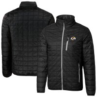 Los Angeles Rams Cutter & Buck Rainier PrimaLoft Eco Insulated Full-Zip Puffer Jacket - Black