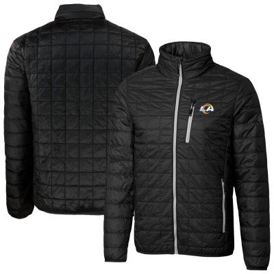 Los Angeles Rams Cutter & Buck Rainier PrimaLoft Eco Insulated Full-Zip Puffer Jacket - Black