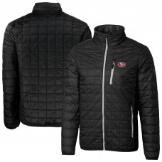 San Francisco 49ers Cutter & Buck Black Rainier PrimaLoft Eco Insulated Full-Zip Puffer Jacket San Francisco 49ers Cutter & Buck Black Rainier PrimaLoft Eco Insulated Full-Zip Puffer Jacket