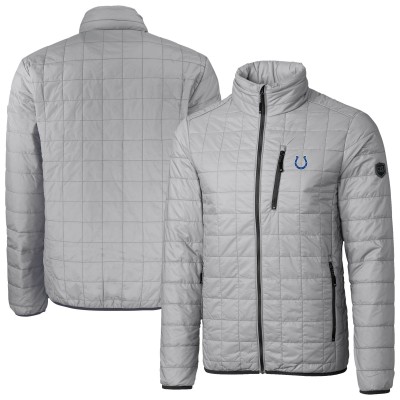 Indianapolis Colts Cutter & Buck Gray Rainier PrimaLoft Eco Insulated Full-Zip Puffer Jacket