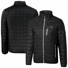 Indianapolis Colts Cutter & Buck Black Rainier PrimaLoft Eco Insulated Full-Zip Puffer Jacket