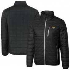 Jacksonville Jaguars Cutter & Buck Black Rainier PrimaLoft Eco Insulated Full-Zip Puffer Jacket