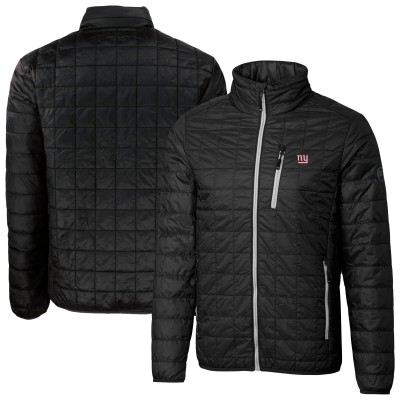 New York Giants Cutter & Buck Black Rainier PrimaLoft Eco Insulated Full-Zip Puffer Jacket
