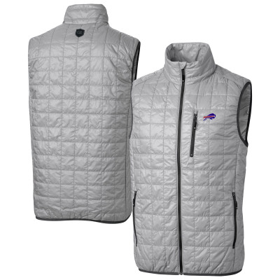Жилетка Buffalo Bills Cutter & Buck Gray Rainier PrimaLoft Eco Insulated Full-Zip Puffer