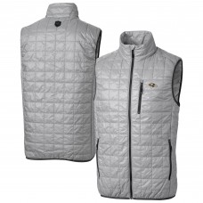 Baltimore Ravens Cutter & Buck Gray Rainier PrimaLoft Eco Insulated Full-Zip Puffer Vest Baltimore Ravens Cutter & Buck Gray Rainier PrimaLoft Eco Insulated Full-Zip Puffer Vest
