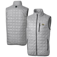 Jacksonville Jaguars Cutter & Buck Gray Rainier PrimaLoft Eco Insulated Full-Zip Puffer Vest