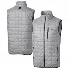 Los Angeles Chargers Cutter & Buck Gray Rainier PrimaLoft Eco Insulated Full-Zip Puffer Vest