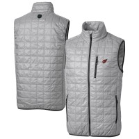 Arizona Cardinals Cutter & Buck Gray Rainier PrimaLoft Eco Insulated Full-Zip Puffer Vest