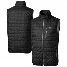 New York Giants Cutter & Buck Black Rainier PrimaLoft Eco Insulated Full-Zip Puffer Vest