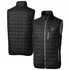 Atlanta Falcons Cutter & Buck Black Rainier PrimaLoft Eco Insulated Full-Zip Puffer Vest