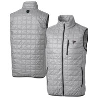 Atlanta Falcons Cutter & Buck Gray Rainier PrimaLoft Eco Insulated Full-Zip Puffer Vest