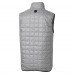 New England Patriots Cutter & Buck Gray Rainier PrimaLoft Eco Insulated Full-Zip Puffer Vest
