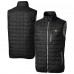 Jacksonville Jaguars Cutter & Buck Black Rainier PrimaLoft Eco Insulated Full-Zip Puffer Vest