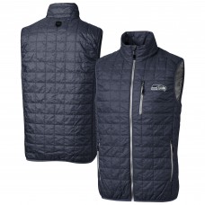 Seattle Seahawks Cutter & Buck Navy Rainier PrimaLoft Eco Insulated Full-Zip Puffer Vest