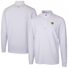 Jacksonville Jaguars Cutter & Buck White Traverse Stretch Quarter-Zip Top