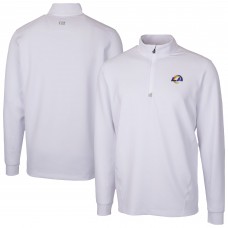 Los Angeles Rams Cutter & Buck Traverse Stretch Quarter-Zip Top - White