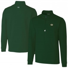 Green Bay Packers Cutter & Buck Hunter Green Traverse Stretch Quarter-Zip Top