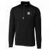 Pittsburgh Steelers Cutter & Buck Black Traverse Stretch Quarter-Zip Top