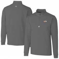 Los Angeles Rams Cutter & Buck Traverse Stretch Quarter-Zip Top - Gray