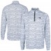 New England Patriots Cutter & Buck Charcoal Traverse Camo Print Stretch Quarter-Zip Top