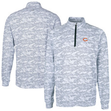 Пуловер Chicago Bears Cutter & Buck Charcoal Traverse Camo Print Stretch