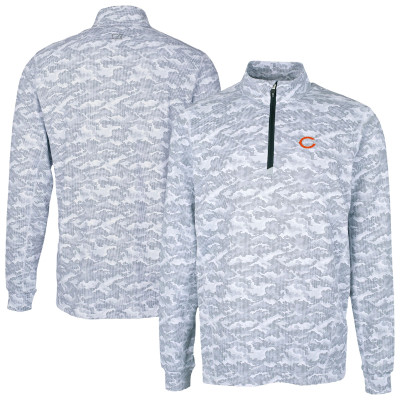 Пуловер Chicago Bears Cutter & Buck Charcoal Traverse Camo Print Stretch