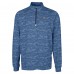 Denver Broncos Cutter & Buck Navy Traverse Camo Print Stretch Quarter-Zip Top
