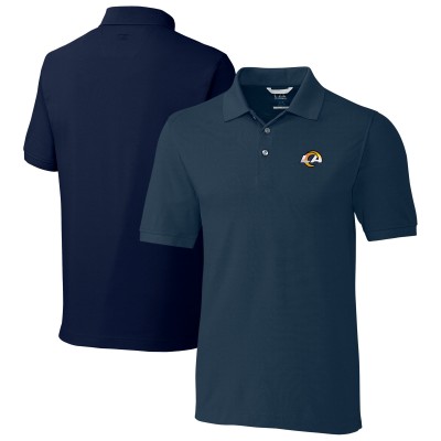 Los Angeles Rams Cutter & Buck Advantage Eco Pique Tri-Blend Polo - Navy