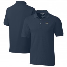 Los Angeles Chargers Cutter & Buck Navy Advantage Eco Pique DryTec Tri-Blend Polo
