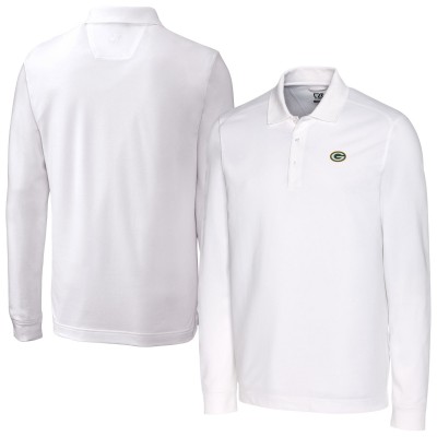 Green Bay Packers Cutter & Buck White Advantage Eco Pique DryTec Tri-Blend Polo