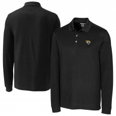 Jacksonville Jaguars Cutter & Buck Black Advantage Eco Pique DryTec Tri-Blend Polo