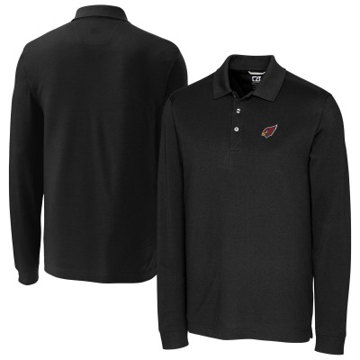 Arizona Cardinals Cutter & Buck Black Advantage Eco Pique DryTec Tri-Blend Polo
