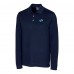 Поло с длинным рукавом Detroit Lions Cutter & Buck Advantage Tri-Blend Pique - Navy