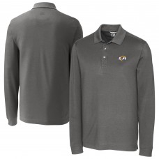 Los Angeles Rams Cutter & Buck Advantage Eco Pique DryTec Tri-Blend Polo - Gray
