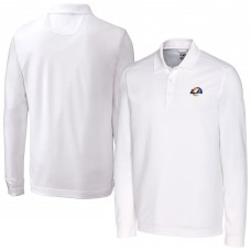 Los Angeles Rams Cutter & Buck Advantage Eco Pique DryTec Tri-Blend Polo - White