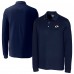 Los Angeles Rams Cutter & Buck Advantage Tri-Blend Pique Long Sleeve Polo - Navy
