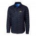 Los Angeles Rams Cutter & Buck Rainier PrimaLoft Eco Insulated Quilted Full-Snap Shacket - Navy