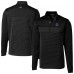 Indianapolis Colts Cutter & Buck Black Traverse Stripe Stretch DryTec Quarter-Zip Top