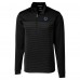 Indianapolis Colts Cutter & Buck Black Traverse Stripe Stretch DryTec Quarter-Zip Top