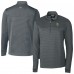 Minnesota Vikings Cutter & Buck Traverse Stripe Stretch DryTec Quarter-Zip Top - Gray