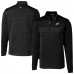 Philadelphia Eagles Cutter & Buck Traverse Stripe Stretch DryTec Quarter-Zip Top - Black
