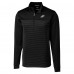 Philadelphia Eagles Cutter & Buck Traverse Stripe Stretch DryTec Quarter-Zip Top - Black