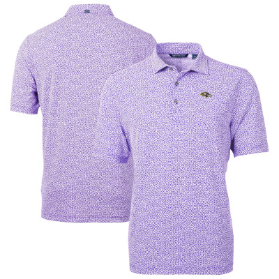 Поло Baltimore Ravens Cutter & Buck Purple Virtue Eco Pique Botanical Print Recycled