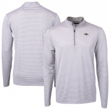 Кофта на короткой молнии Baltimore Ravens Cutter & Buck Virtue Eco Pique Micro Stripe - Gray