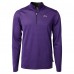 Кофта на короткой молнии Baltimore Ravens Cutter & Buck Virtue Eco Pique Micro Stripe - Purple