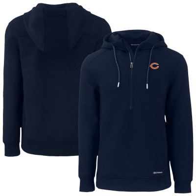 Толстовка Chicago Bears Cutter & Buck Navy Roam Eco Recycled Half-Zip